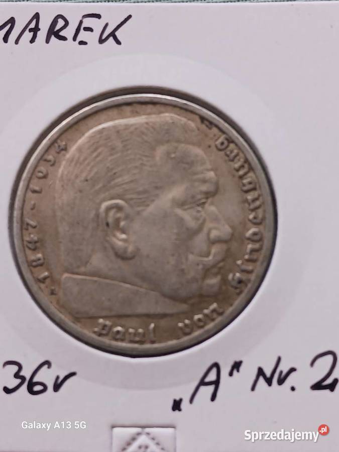 5 Marek Niemcy 1936 rPaul von Hindenburg men A 2