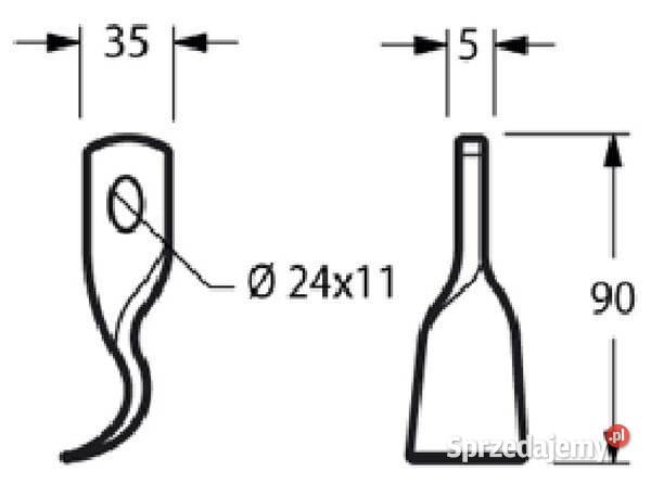 Nóż bijaka 35x90 mm Fischer CK6000 Kamionna