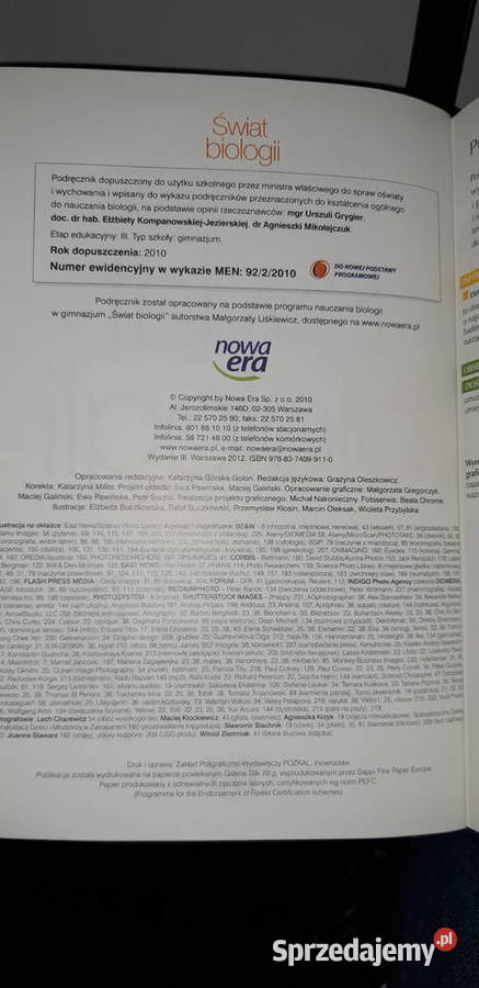świat biologii 2 podręcznik unikat Antykwariat Warszawa sprzedam