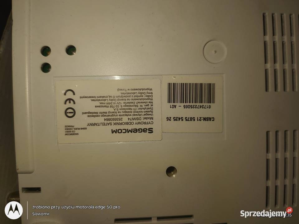 Dekoder nc plus z kartą zasilacz pilot kartonik sprzedam