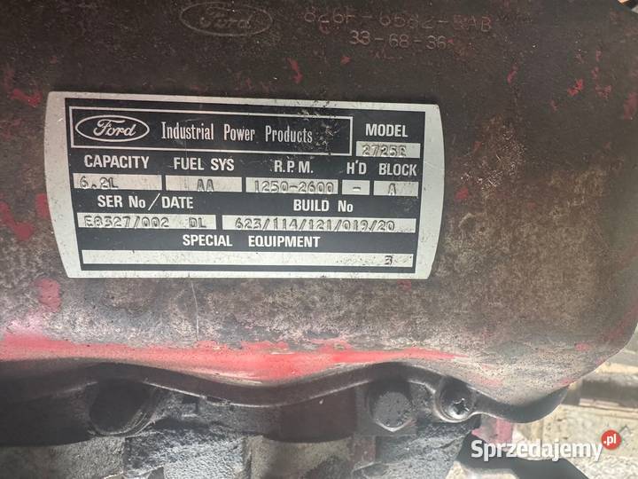 Silnik Ford 6cylindry 2725E 120 kombajn Claas Zahajki