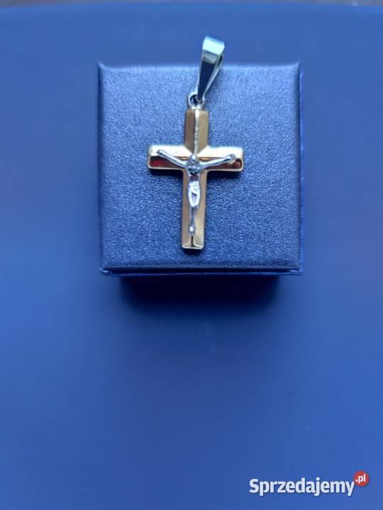 Złota zawieszka krzyżyk świętokrzyskie Skarżysko-Kamienna