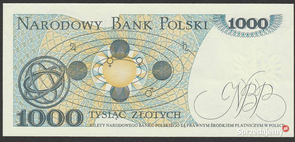 Polska 1000 złotych 1982 KH stan bankowy UNC łódzkie Łódź