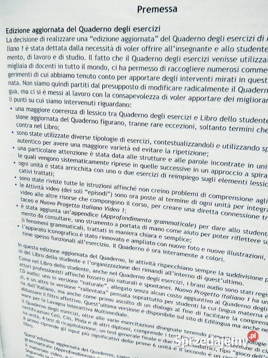 Proggetto italiano 1 nuovo książki outlet włoski Warszawa