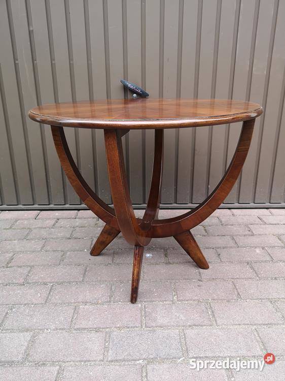 Stolik Ława ARTDECO PRL Unikat Orzech Antyk Swarzędz