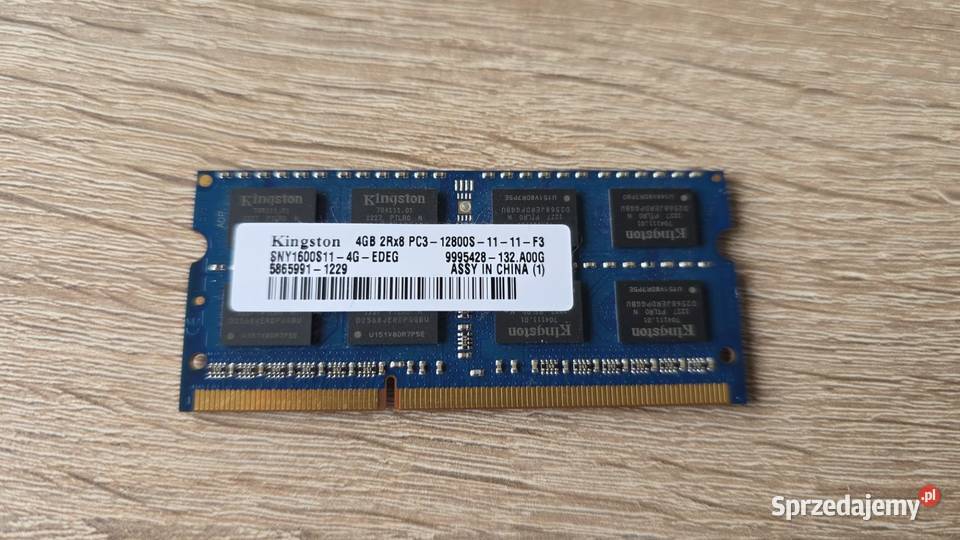 Pamięć RAM DDR3L Kingston 4GB 1600MHz CL11 Łódź