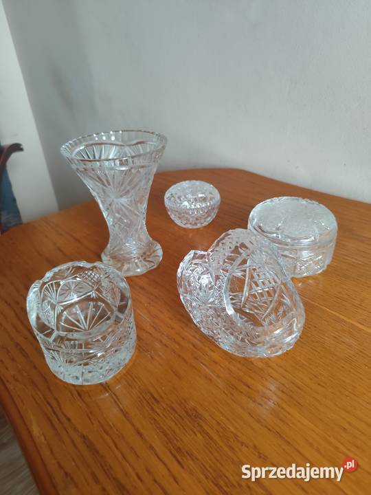 Zestaw kryształów z PRL Inowrocław