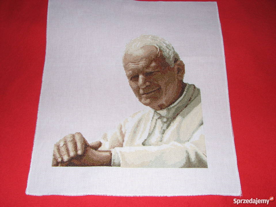 JP II Różaniec haft krzyzykowy Czerwionka-Leszczyny
