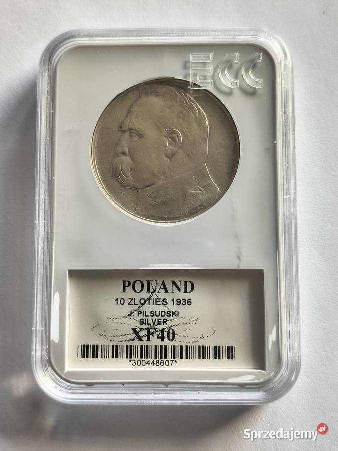 10 1936 Józef Piłsudski grading GNC XF40 Szczecin