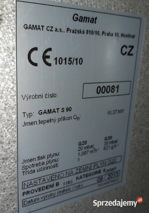 Piecyk gazowy 10 kw Słubice