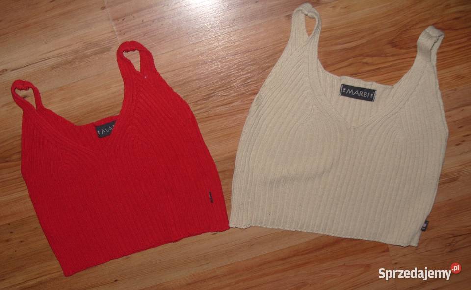 2 krótkie bluzeczkiSweterki na ramiączkach Rozmiar 34(XS) Rawicz sprzedam