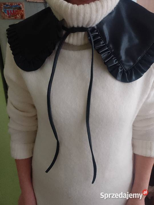 Czarny skórzany kołnierzyk z Londynu kołnierz Dla kobiet Kraków