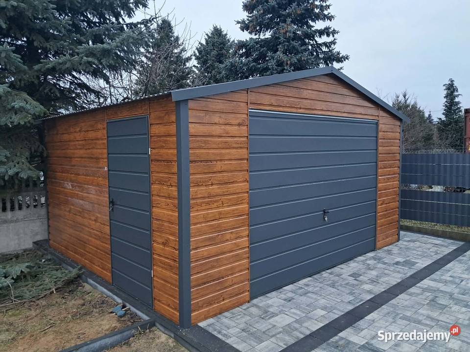 Garaż blaszany 4x5 WZMOCNIONY PROFILAMI