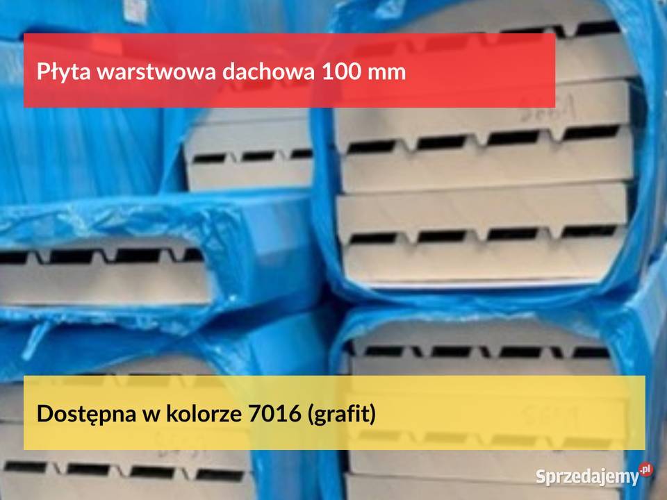 Tania płyta dachowa 100mm warstwowa z magazynu Puszczykowo