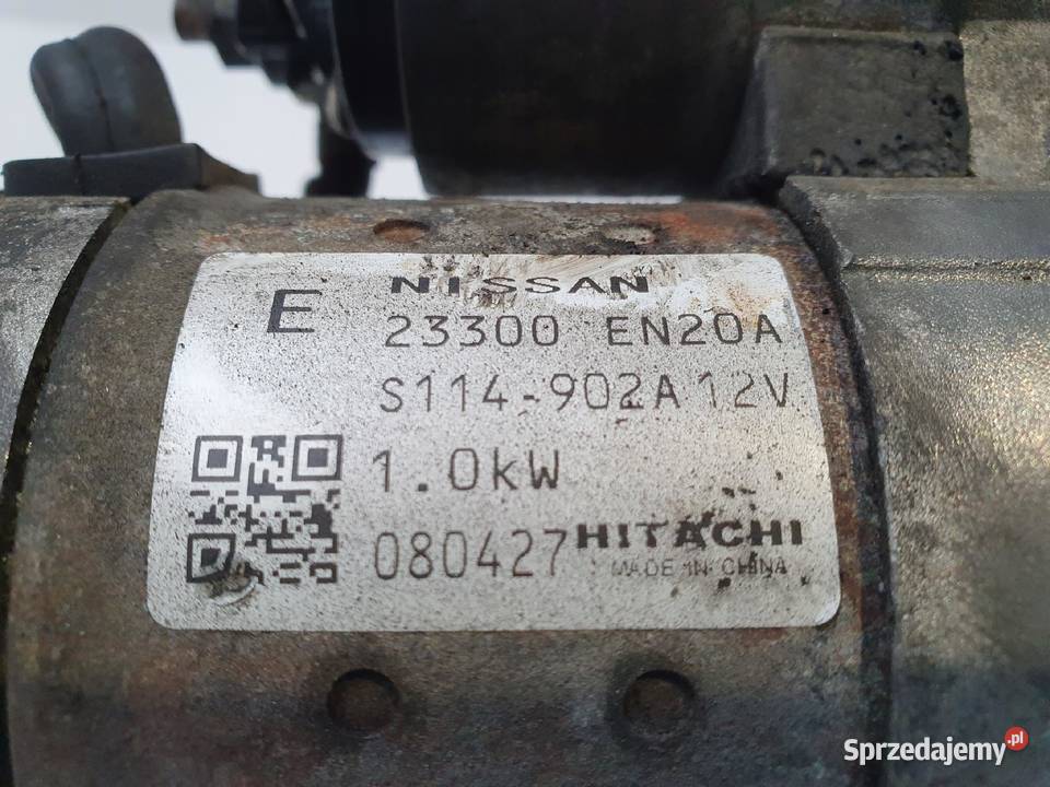 ROZRUSZNIK Nissan Qashqai 20 16V 23300EN20A Układ elektryczny silnika Chełm