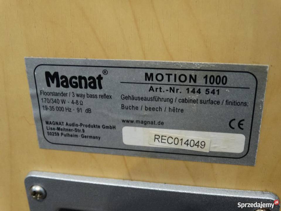 Kolumny Magnat Motion 10000 moccne 2 x 375 wat podkarpackie Jasło