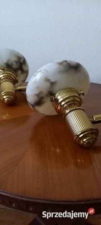 Para mosiężnych kinkietów z kloszami Skierniewice sprzedam