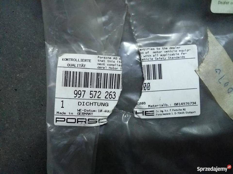 PORSCHE 997 C2S uszczelka bagażnika przód podkarpackie Pilzno