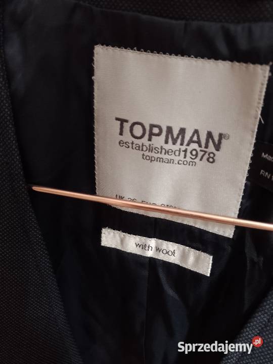 XXSXS Topman Granatowa kamizelka garniturowa z Kraków
