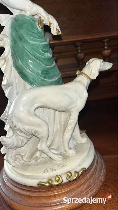 CAPODIMONTE Figurka Spacer Damy z chartem Borzoi pomorskie Gdańsk sprzedam