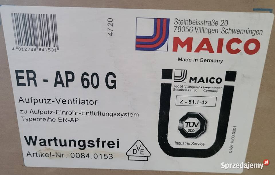 Wentylator Maico ERAP 60 G mazowieckie