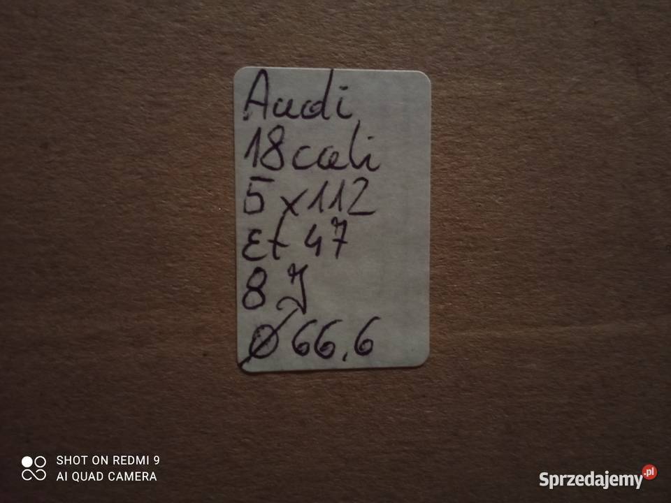 Felgi Audi 18 5x112 et47 8J A4 A5 A6 Q3 Q5 Szczukowskie Górki