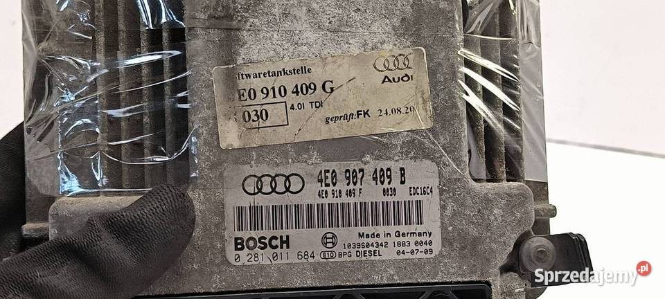 KOMPUTER AUDI A8 D3 4E0910409G kujawsko-pomorskie Lipno sprzedam