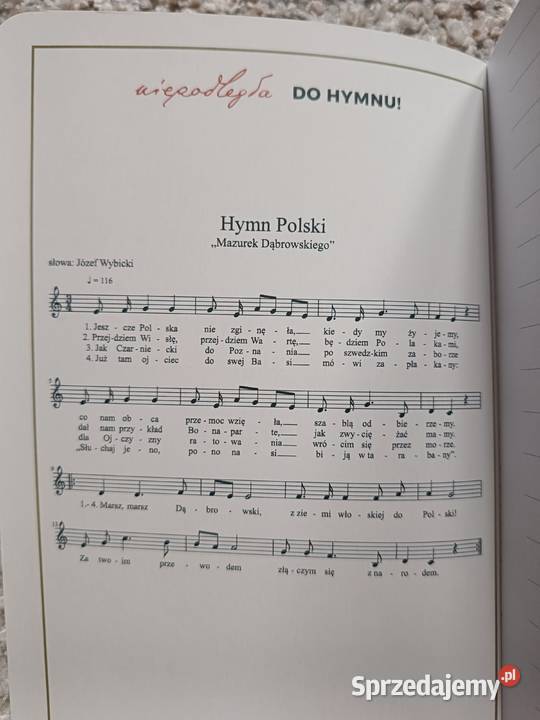 Zeszyt patriotyczny z hymnem Polski