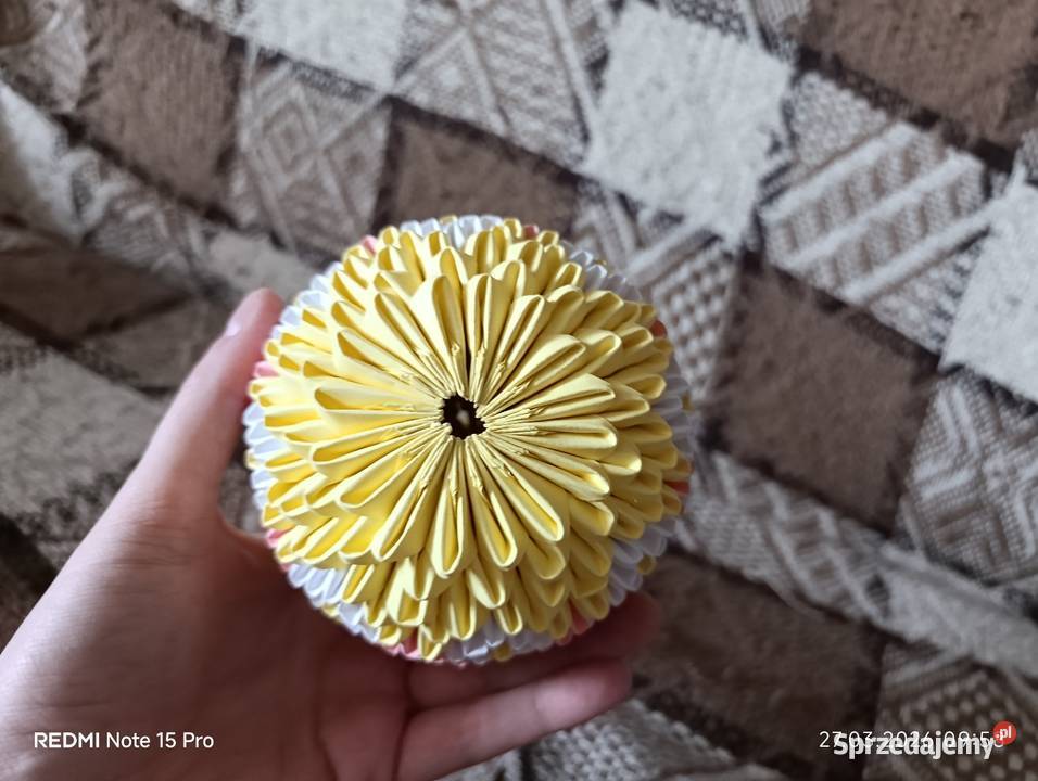 Duża Pisanka Wielkanocna Wzór 2 Origami Modułowe pomorskie