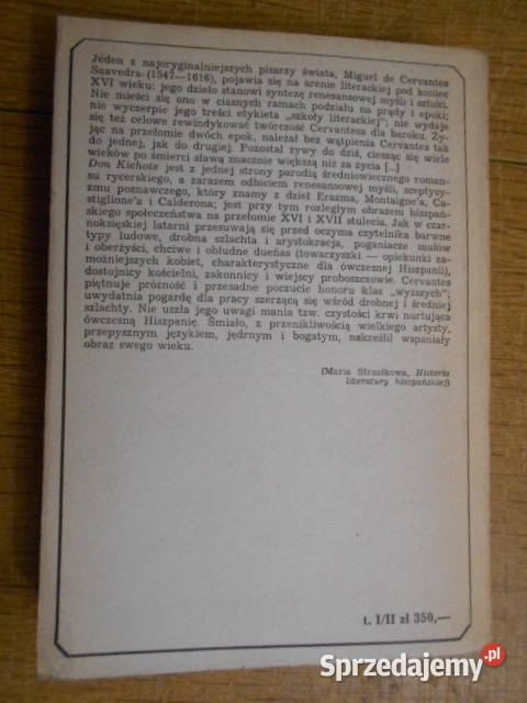 Miguel de Cervantes Don Kichot t 12 Parczew sprzedam