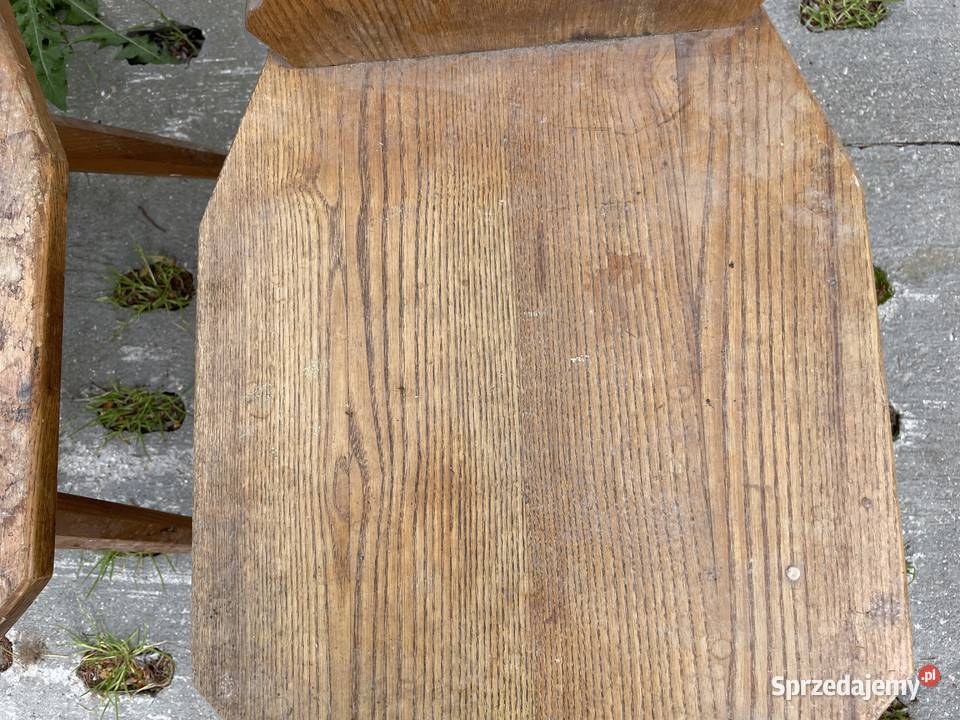 drewniane krzesło PRL Pruszcz Gdański