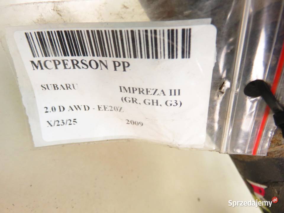 MCPERSON PRAWY PRZEDNI SUBARU IMPREZA III 20 D małopolskie