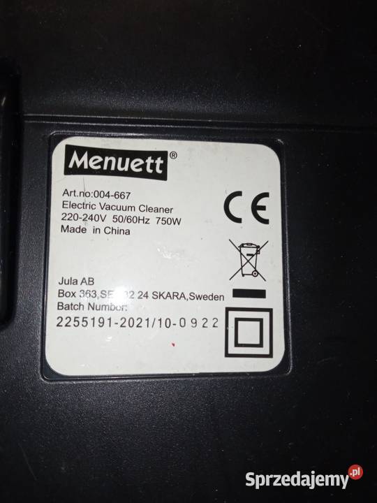Odkurzacz workowy MENUET 750W 04667 Warszawa sprzedam