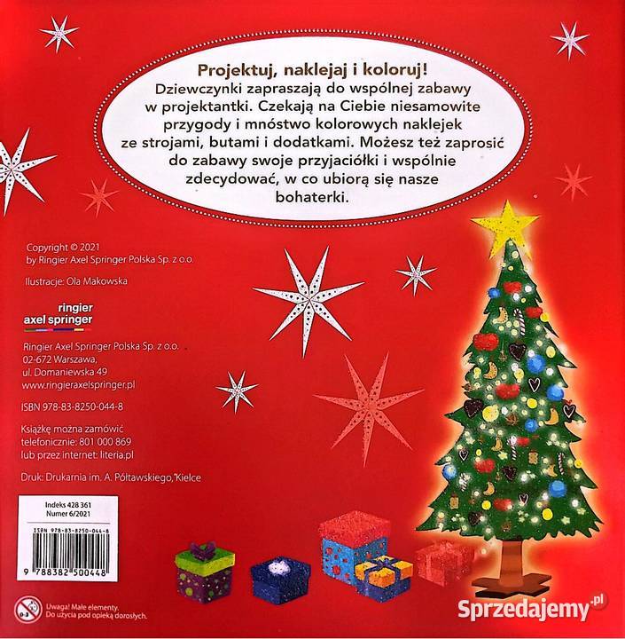 MODELKI Boże Narodzenie 90 naklejek stylistki Książki dla dzieci Warszawa