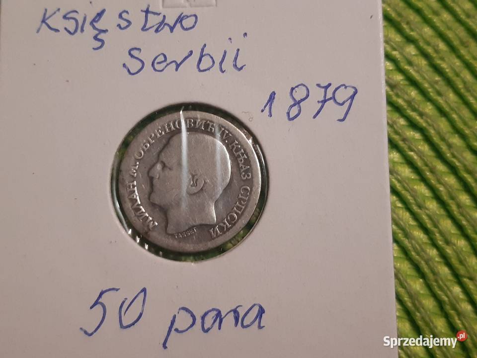 moneta srebrna Księstwa Serbii z 1879r Numizmatyka podlaskie Łomża