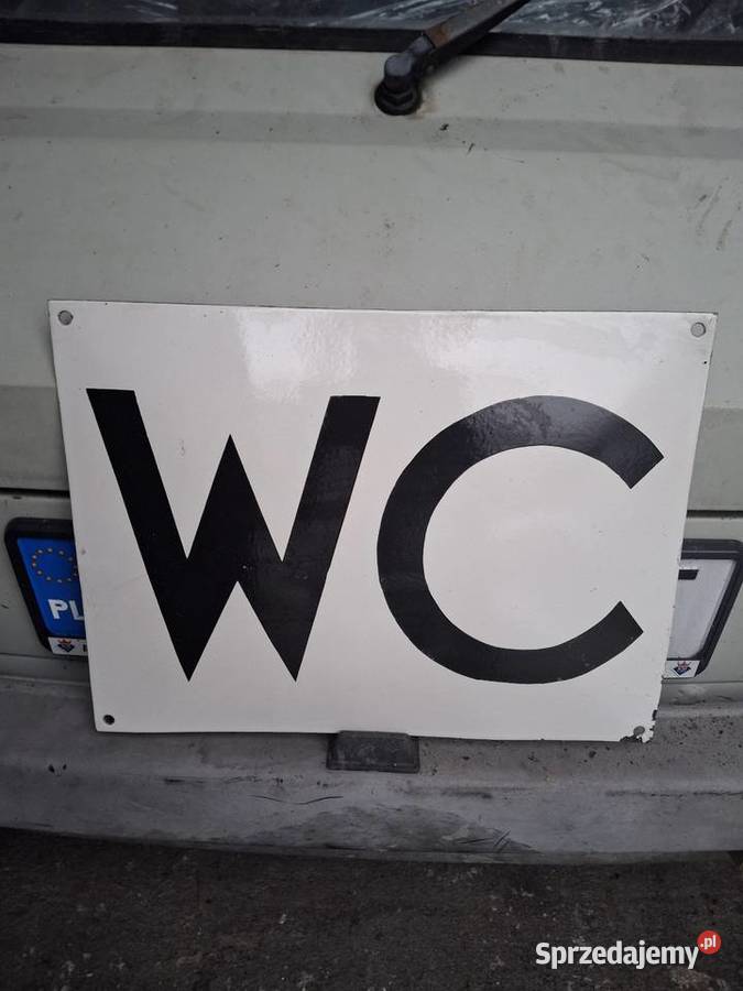 STARA TABLICA WC EMALIA EMALIOWANA WATER CLOSET Korfantów
