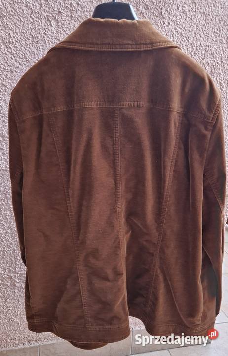 Kurtka żakiet Gary Weber brązowy welur sztruks