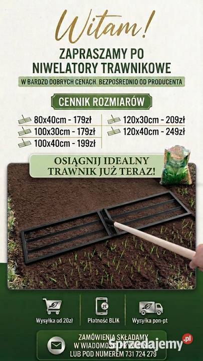 Niwelator terenu trawnika