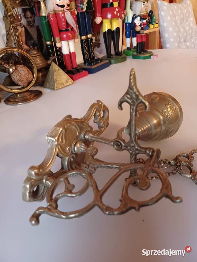 Dzwonek z motywem myśliwskim Mosiądz