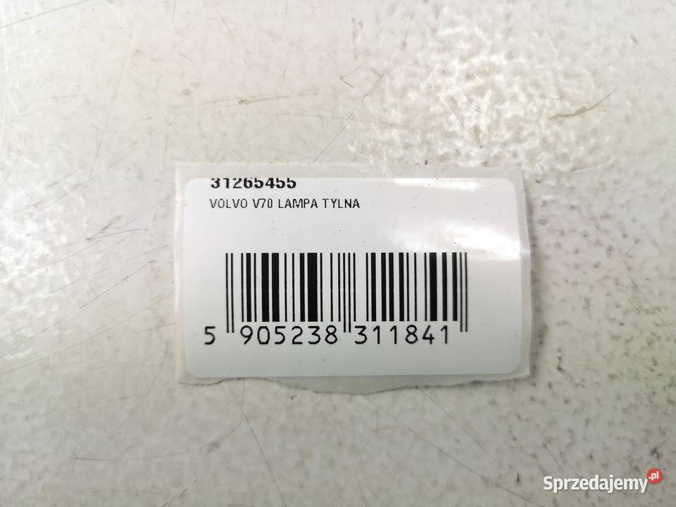 LAMPA LEWY TYLNA VOLVO V70 III 20072013 ORYGINAŁ