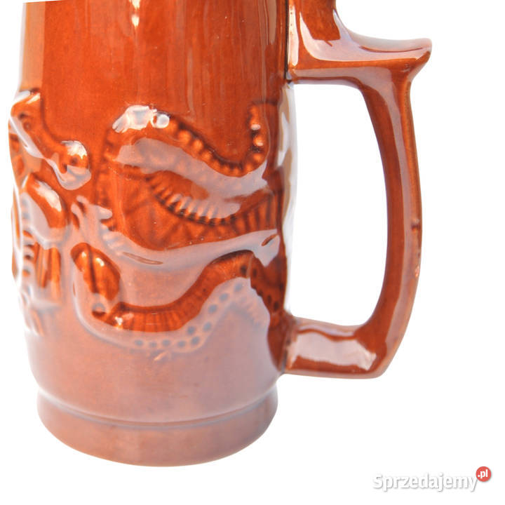 Ceramiczny brązowy kufel SPiLA Bolesławiec Kubki
