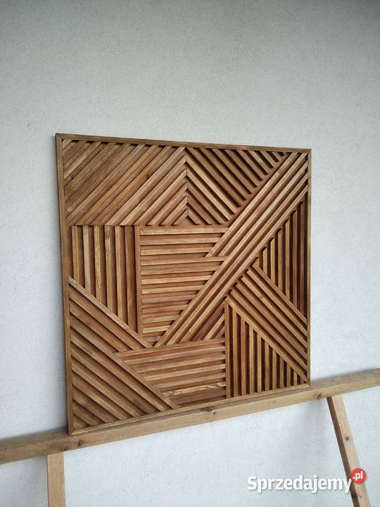 3D Przestrzenny obraz mozaika z drewna 80x80 Gdynia sprzedam