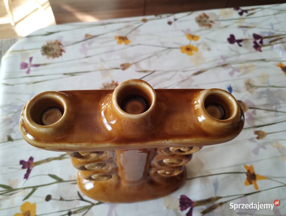 PRL świecznik Bochnia etykieta Łódź