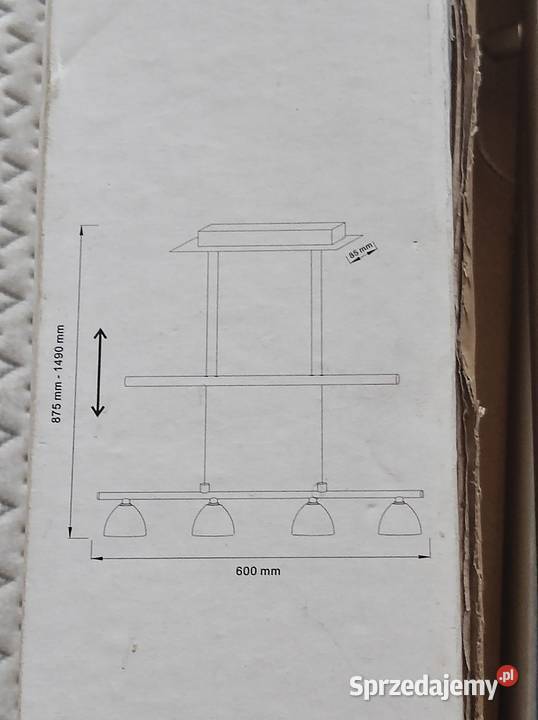 Nowa lampa wisząca odcienie szarości Oświetlenie sprzedam