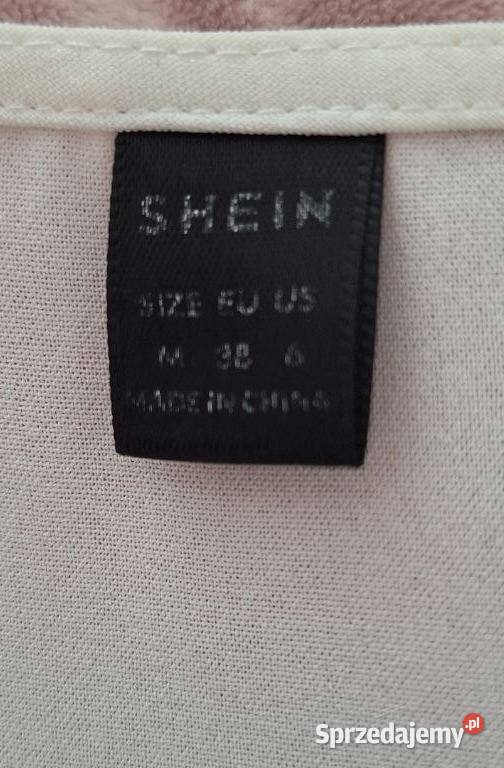 SHEIN sukienka białoróżowa z wiązaniem M Olsztyn