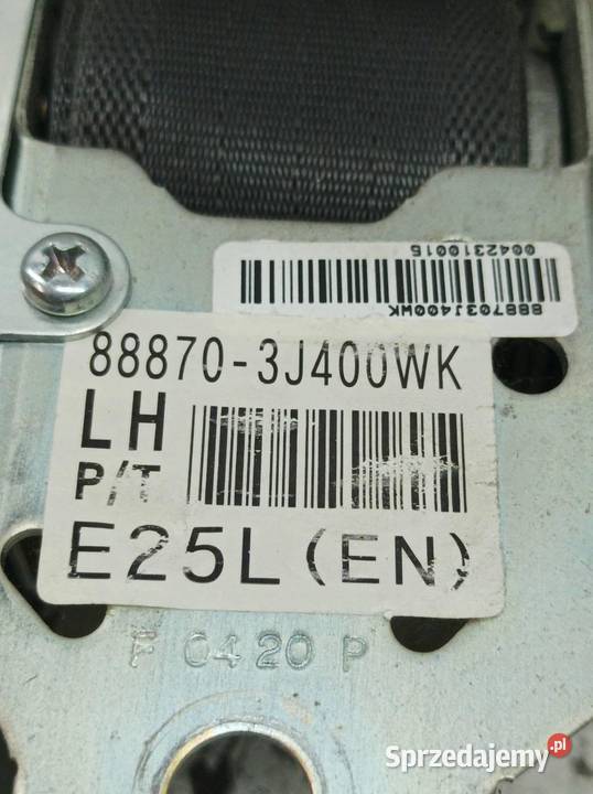 PAS BEZPIECZEŃSTWA LEWY PRZÓD KIEROWCY Rok produkcji 2010 sprzedam