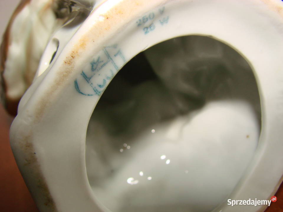 Sokół porcelanowa lampka nocna Pruszcz Gdański