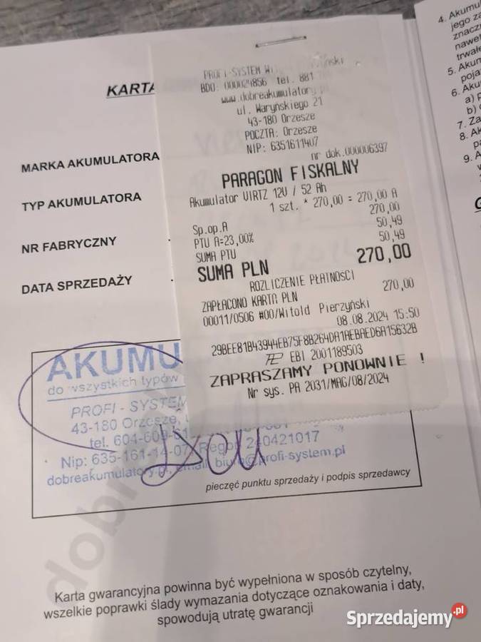 Akumulator 12V 52Ah nowy gwarancja śląskie
