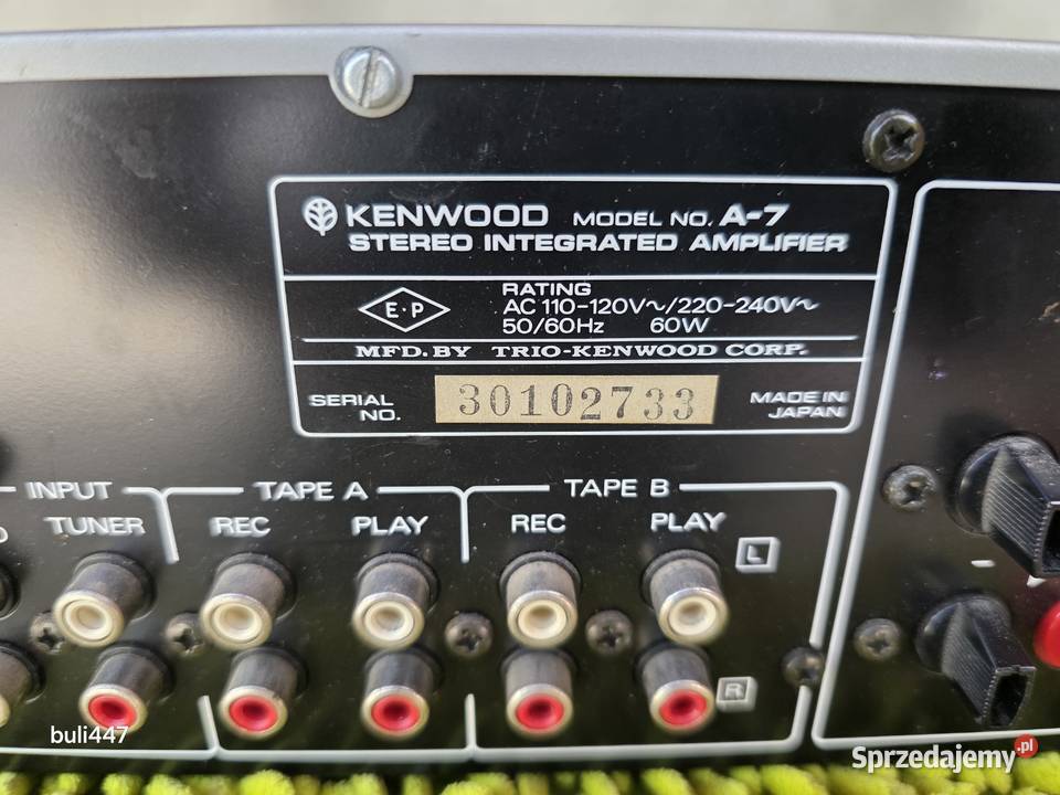 wzmacniacz kenwood a7 stereo Wzmacniacze i pokrewne Chełm Śląski