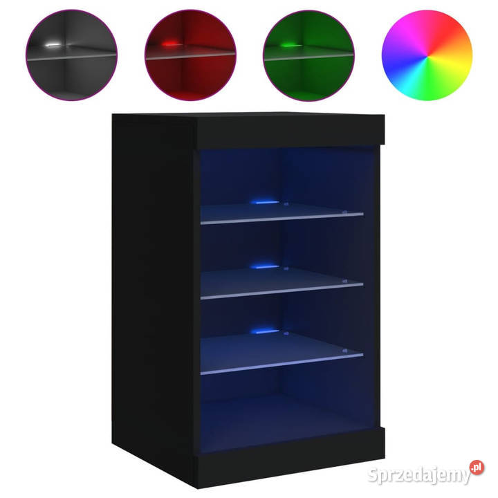 Szafka z oświetleniem LED czarna 41x37x67 Pozostałe Warszawa